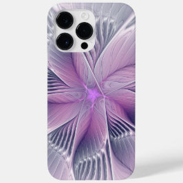  roze bloemmoderne Abstracte fractal kunst Case-Mate iPhone 14 Pro Max Hoesje