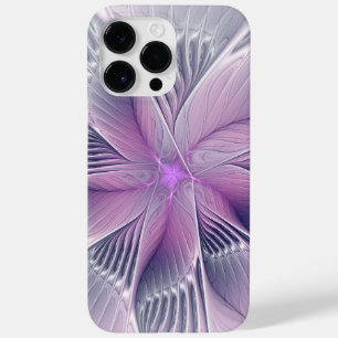  roze bloemmoderne Abstracte fractal kunst Case-Mate iPhone 14 Pro Max Hoesje