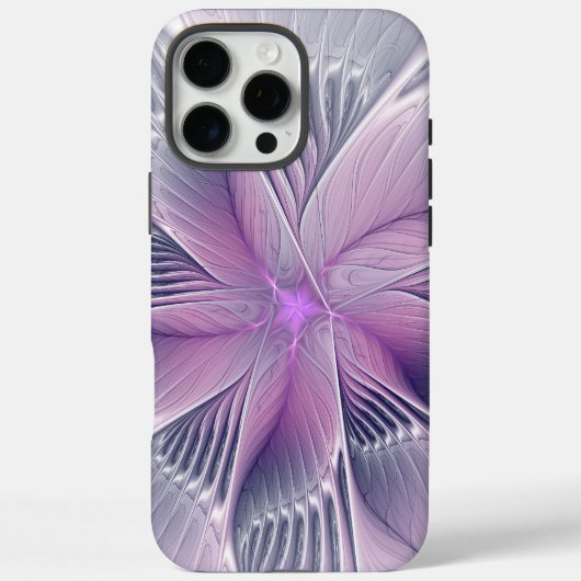  roze bloemmoderne Abstracte fractal kunst Case-Mate iPhone Case (Achterkant)