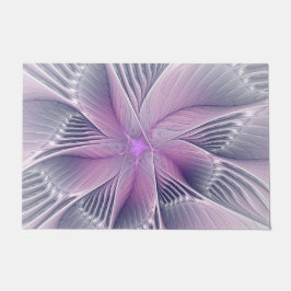  roze bloemmoderne Abstracte fractal kunst Deurmat