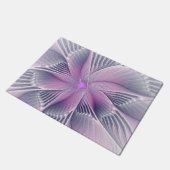 roze bloemmoderne Abstracte fractal kunst Deurmat (Schuin)