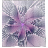 roze bloemmoderne Abstracte fractal kunst Douchegordijn (Voorkant)