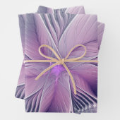  roze bloemmoderne Abstracte fractal kunst Inpakpapier Vel (In situ)