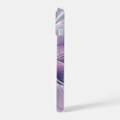 roze bloemmoderne Abstracte fractal kunst iPhone 15 Case (Linkerkant)