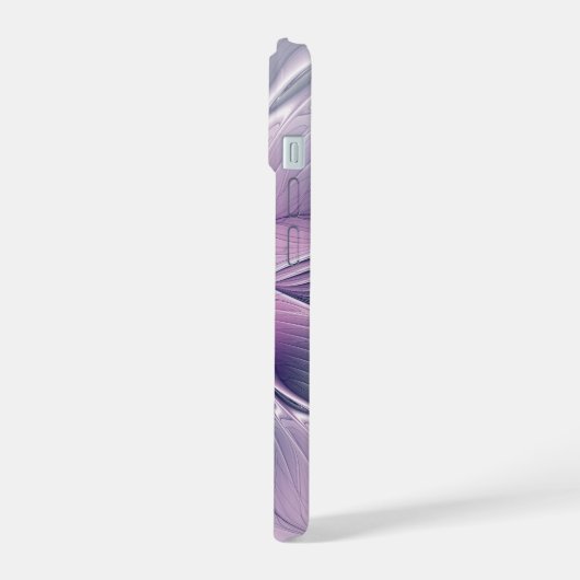  roze bloemmoderne Abstracte fractal kunst iPhone 15 Case (Linkerkant)