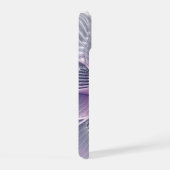 roze bloemmoderne Abstracte fractal kunst iPhone 15 Case (Rechterkant)