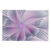  roze bloemmoderne Abstracte fractal kunst Kussensloop (Achterkant)