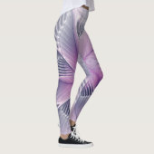  roze bloemmoderne Abstracte fractal kunst Leggings (Rechts)