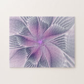 roze bloemmoderne Abstracte fractal kunst Legpuzzel (Horizontaal)