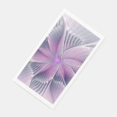  roze bloemmoderne Abstracte fractal kunst Servet (Hoek)