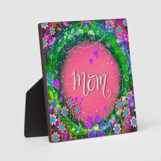  roze bloemmoer inspiratie fotoplaat (Voorkant)