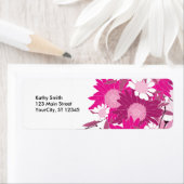  roze bloemmotief aangepaste Adresetiketten Etiket (Insitu)