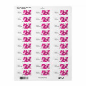  roze bloemmotief aangepaste Adresetiketten Etiket (Full Sheet)