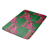 Roze Bloemmotief Badmat (Gekanteld)