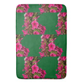 Roze Bloemmotief Badmat (Voorkant Verticaal)