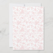 Roze bloemmotief kleine prinses baby shower kaart (Achterkant)