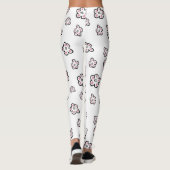 Roze bloemmotief leggings (Achterkant)