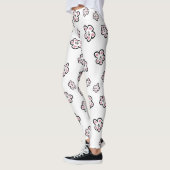 Roze bloemmotief leggings (Links)
