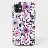 Roze bloemmotief met witte achtergrond Case-Mate iPhone case (Achterkant)