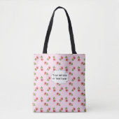 Roze Bloemmotief Modern Landelijk Tote Bag (Voorkant)