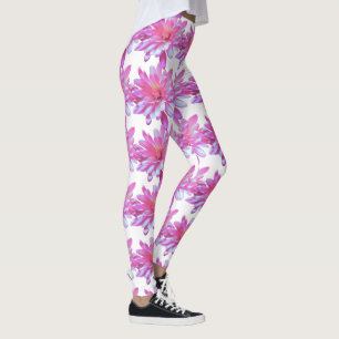 Roze bloemmotief Roze Daisies Leggings