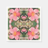 Roze Bloemmotief Servet (Voorkant)