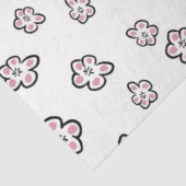 roze bloemmotief tissuepapier (Detail)