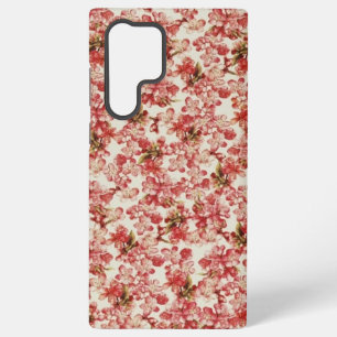 Roze bloemmotief uit vroeger tijden samsung galaxy hoesje