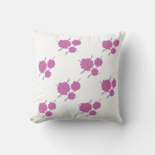 Roze Bloemmotief Worpkussen – Modern Botanica Kussen