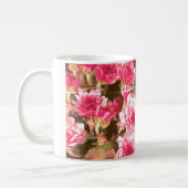 Roze Bloemmotief – Zachte Botanische Ontwerp Koffiemok (Links)