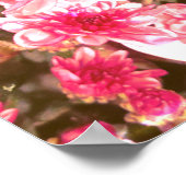 Roze Bloemmotief – Zachte Botanische Ontwerp Poster (Hoek)