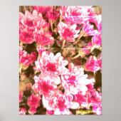 Roze Bloemmotief – Zachte Botanische Ontwerp Poster (Voorkant)