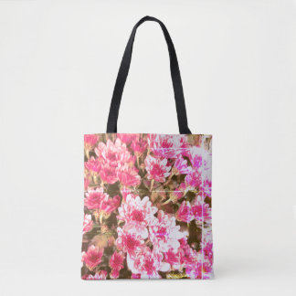Roze Bloemmotief – Zachte Botanische Ontwerp Tote Bag