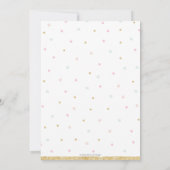 Roze Bloemmunt Baby shower Tea Party Baby Girl Kaart (Achterkant)