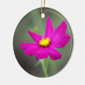 Roze Bloemornament Keramisch Ornament (Links)