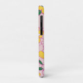 Roze bloempatroon Aangepaste naam Case-Mate iPhone Case (Achterkant/links)