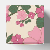 Roze bloempatroon bedankdoosjes (Bovenkant)