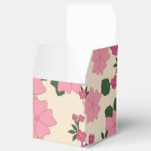 Roze bloempatroon bedankdoosjes (Geopend)