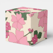 Roze bloempatroon bedankdoosjes (Achterkant)