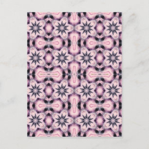 roze bloempatroon briefkaart