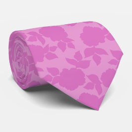 Roze bloempatroon Bruidegom Cadeau Stropdas