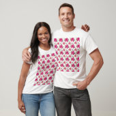 Roze Bloempatroon Design-29500 T-shirt (Unisex)