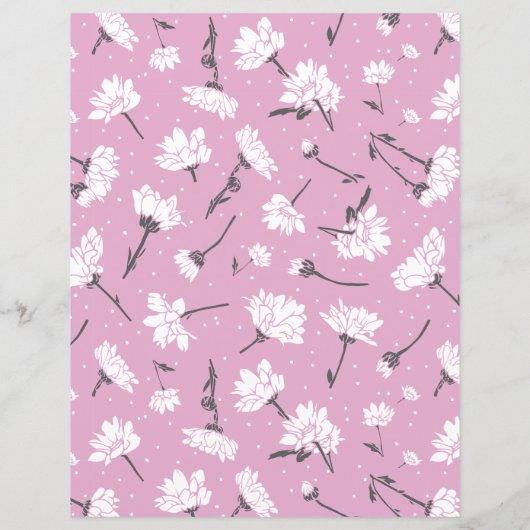 Roze Bloempatroon Design - Elegante Bloemkunst (Achterkant)