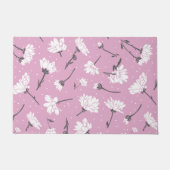 Roze Bloempatroon Design - Elegante Bloemkunst Deurmat (Voorkant)