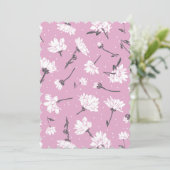 Roze Bloempatroon Design - Elegante Bloemkunst Feestdagenkaart (Staand voorkant)