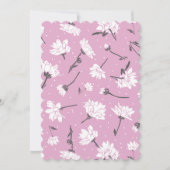 Roze Bloempatroon Design - Elegante Bloemkunst Feestdagenkaart (Voorkant)