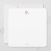 Roze Bloempatroon Design - Elegante Bloemkunst Feestdagenkaart (Achterkant)