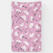 Roze Bloempatroon Design - Elegante Bloemkunst Spandoek (Verticaal)