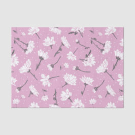 Roze Bloempatroon Design - Elegante Bloemkunst Tissuepapier