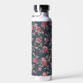  roze bloempatroon en pooldot waterfles (Rechts)